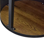 Vatros Table basse ronde moderne avec rangement Petite table basse en bois