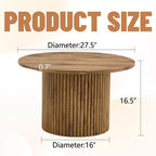 Vatros Table basse ronde moderne avec rangement Petite table basse en bois