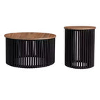 Christopher Knight Home Zanvia – Ensemble de 2 tables basses et d'appoint en bois d'acacia avec base à lattes