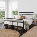 Cadre de lit plateforme RealRooms Ainsley en métal noir
