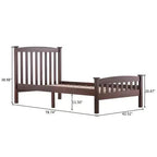 Cadre de lit plateforme double Karl Home Vertical Coffee avec tête de lit