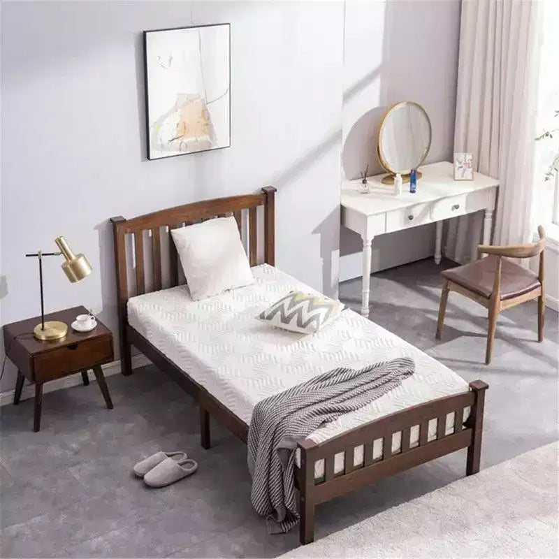 Cadre de lit plateforme double Karl Home Vertical Coffee avec tête de lit