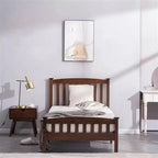 Cadre de lit plateforme double Karl Home Vertical Coffee avec tête de lit