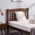 Cadre de lit plateforme double Karl Home Vertical Coffee avec tête de lit