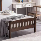 Cadre de lit plateforme double Karl Home Vertical Coffee avec tête de lit