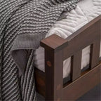 Cadre de lit plateforme double Karl Home Vertical Coffee avec tête de lit