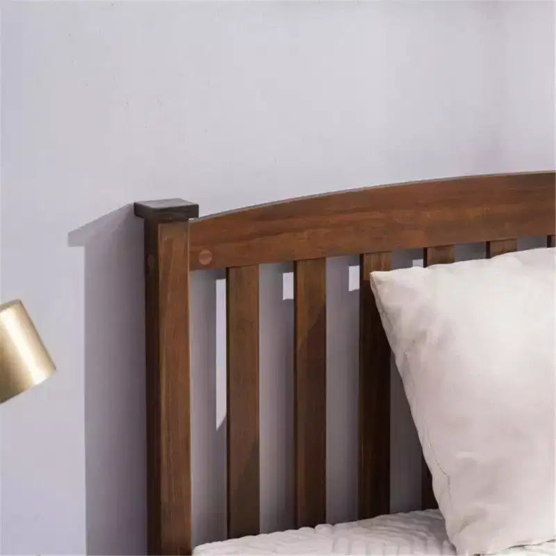 Cadre de lit plateforme double Karl Home Vertical Coffee avec tête de lit