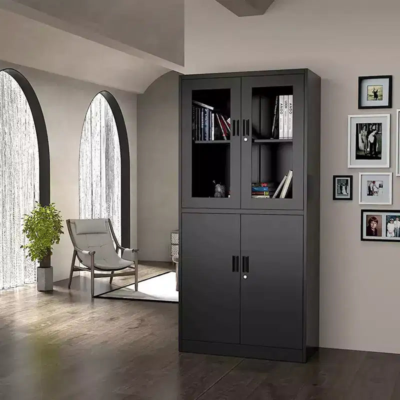 71 Armoires de Rangement en Métal pour Garage, Armoire de Rangement en Métal Verrouillable avec 2 Étagères Réglables et 2 Tiroirs pour Garage, Bureau, Maison, École, Noir