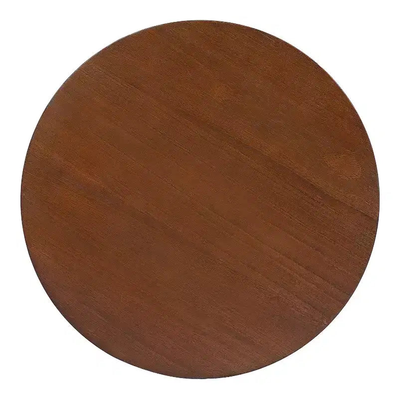 Table d'appoint ronde Orvian moderne en hévéa creux et rotin Christopher Knight Home