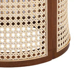 Table d'appoint ronde Orvian moderne en hévéa creux et rotin Christopher Knight Home
