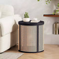 Christopher Knight Home Orvian Modern Hollow Rubberwood and Rattan Round Side Table