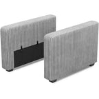 Accoudoir modulaire en velours côtelé Belffin – Accessoire de canapé sans outils avec housse amovible et lavable