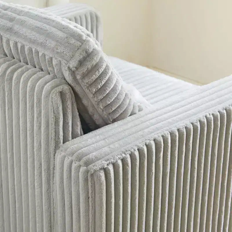 Accoudoir modulaire en velours côtelé Belffin – Accessoire de canapé sans outils avec housse amovible et lavable
