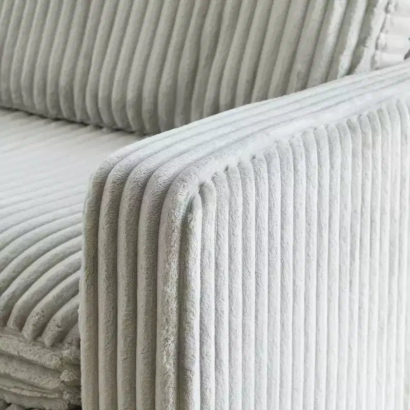 Accoudoir modulaire en velours côtelé Belffin – Accessoire de canapé sans outils avec housse amovible et lavable