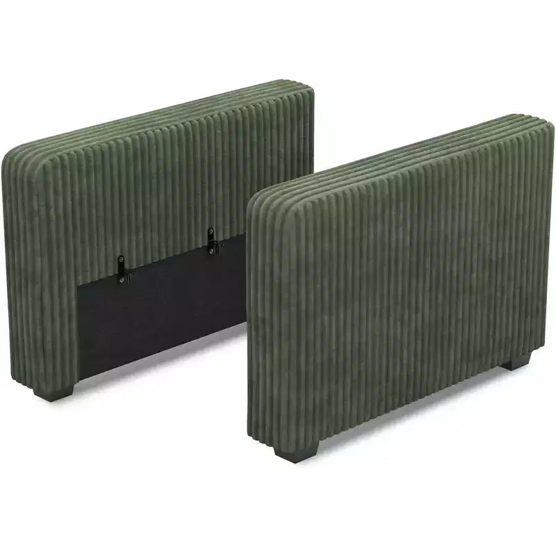 Accoudoir modulaire en velours côtelé Belffin – Accessoire de canapé sans outils avec housse amovible et lavable