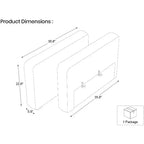 Accoudoir modulaire en velours côtelé Belffin – Accessoire de canapé sans outils avec housse amovible et lavable