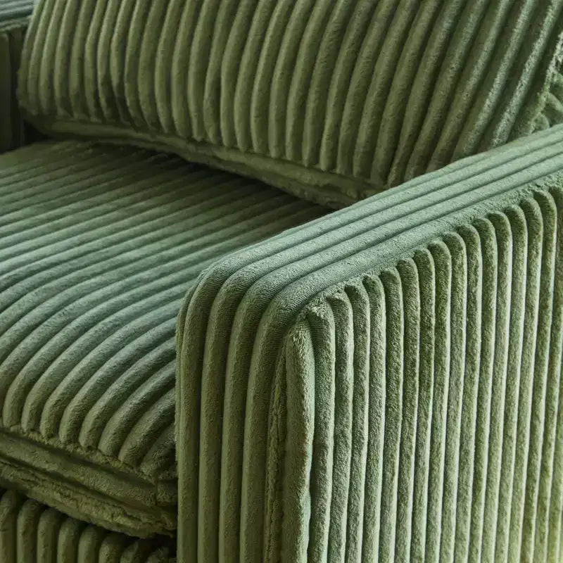 Accoudoir modulaire en velours côtelé Belffin – Accessoire de canapé sans outils avec housse amovible et lavable
