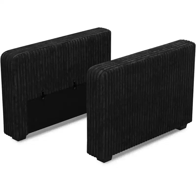 Accoudoir modulaire en velours côtelé Belffin – Accessoire de canapé sans outils avec housse amovible et lavable