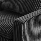 Accoudoir modulaire en velours côtelé Belffin – Accessoire de canapé sans outils avec housse amovible et lavable