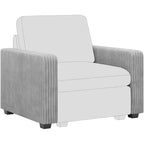 Accoudoir modulaire en velours côtelé Belffin – Accessoire de canapé sans outils avec housse amovible et lavable