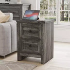AMERLIFE Lot de 2 tables de chevet avec station de recharge