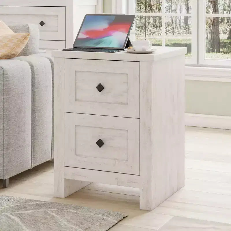 AMERLIFE Lot de 2 tables de chevet avec station de recharge