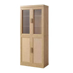 Combinaison de rangement pour armoire vitrée simple avec étagères à 6 niveaux