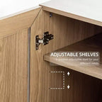 Combinaison de rangement pour armoire vitrée simple avec étagères à 6 niveaux