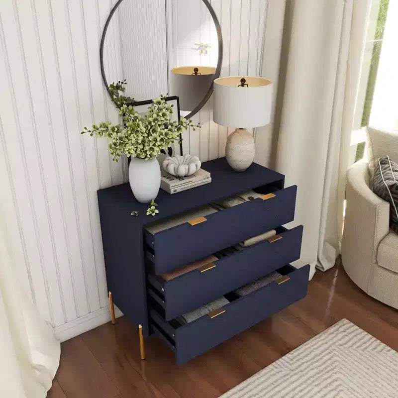 CLIHOME Commode standard 3 tiroirs Tiroirs de rangement décoratifs