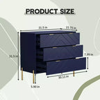 CLIHOME Commode standard 3 tiroirs Tiroirs de rangement décoratifs