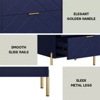 CLIHOME Commode standard 3 tiroirs Tiroirs de rangement décoratifs