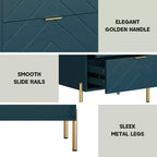 CLIHOME Commode standard 3 tiroirs Tiroirs de rangement décoratifs