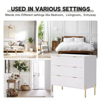 CLIHOME Commode standard 3 tiroirs Tiroirs de rangement décoratifs