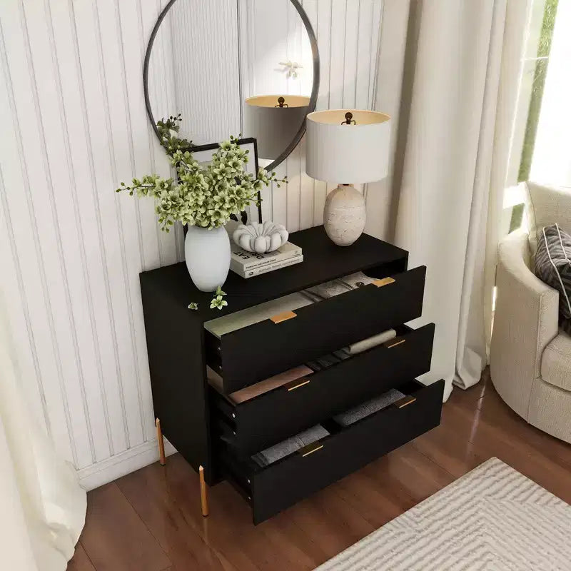 CLIHOME Commode standard 3 tiroirs Tiroirs de rangement décoratifs