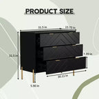 CLIHOME Commode standard 3 tiroirs Tiroirs de rangement décoratifs
