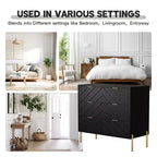CLIHOME Commode standard 3 tiroirs Tiroirs de rangement décoratifs