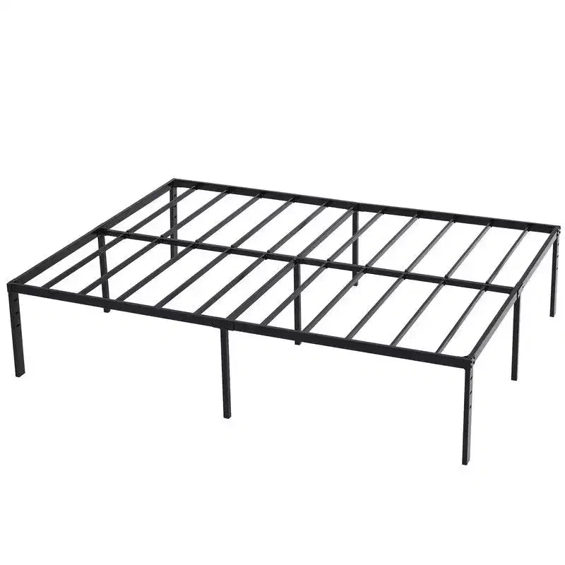 Karl Home Black Metal Frame Platform Bed Queen Size 18inch Height