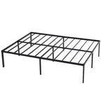 Karl Home Black Metal Frame Platform Bed Queen Size 18inch Height
