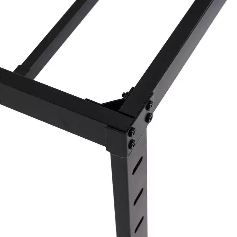Lit plateforme Karl Home noir en métal, grand lit (queen size), hauteur 18 po