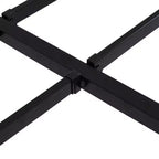 Lit plateforme Karl Home noir en métal, grand lit (queen size), hauteur 18 po