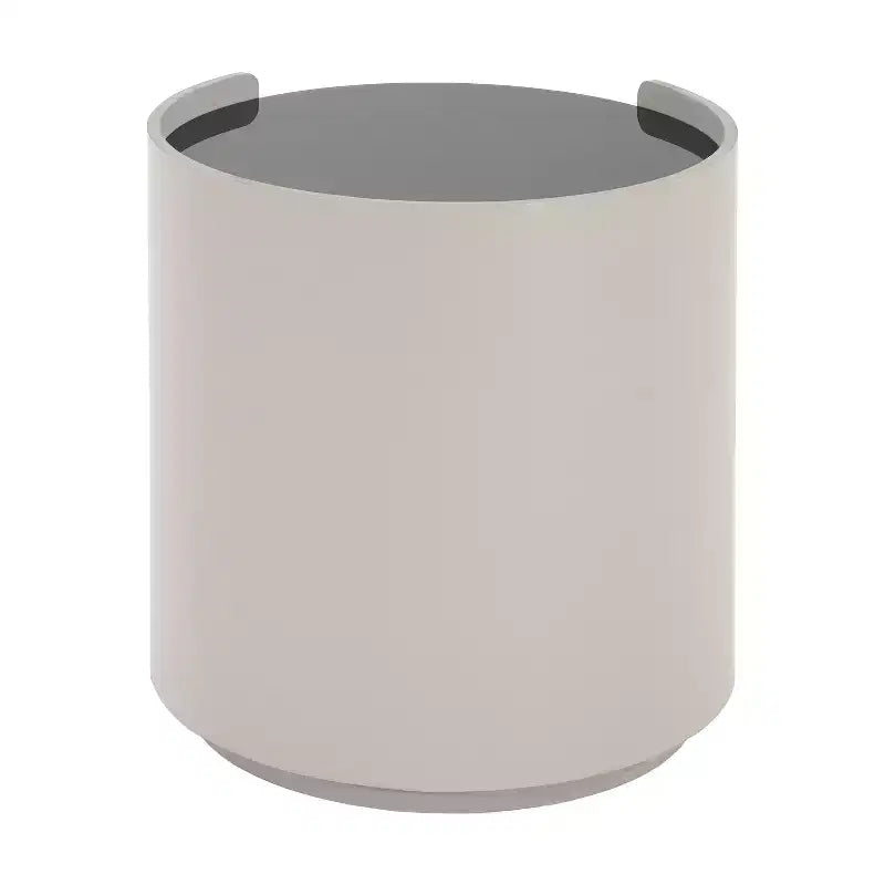 Table d'appoint ronde moderne Christopher Knight Home Ariday avec plateau en verre trempé et deux tiroirs