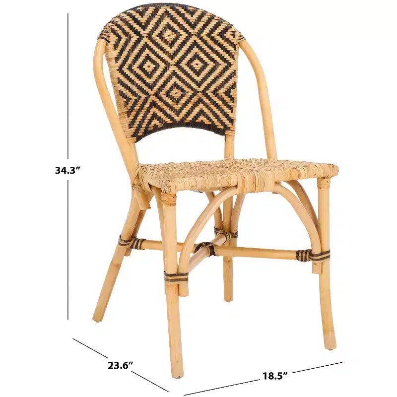 Chaise de salle à manger Callidora - DCH6509 - Naturel/Noir - Safavieh