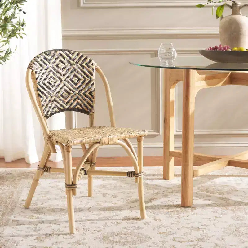 Chaise de salle à manger Callidora - DCH6509 - Naturel/Noir - Safavieh