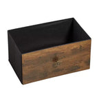 Commode à 5 tiroirs VECELO en bois, table de chevet/d'appoint pour salon ou chambre à coucher, poignée facile à tirer, marron/gris