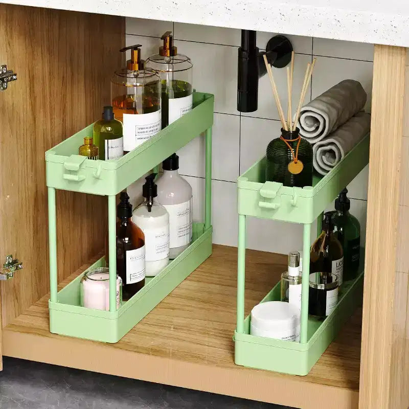 ACOINEL Chariot de Rangement Mince 4 Niveaux, Organisateur de Salle de Bain, Unité d'Étagères Mobiles, Chariot de Service Tour de Rangement pour Cuisine, Buanderie, Espaces Étroits