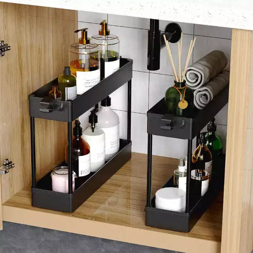 ACOINEL Chariot de Rangement Mince 4 Niveaux, Organisateur de Salle de Bain, Unité d'Étagères Mobiles, Chariot de Service Tour de Rangement pour Cuisine, Buanderie, Espaces Étroits