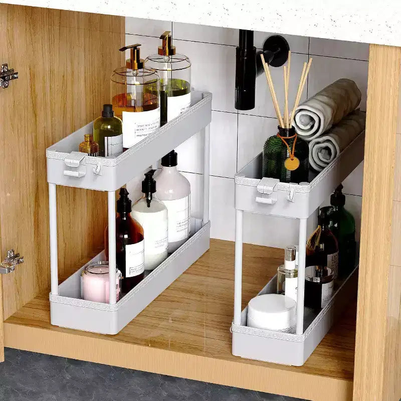 ACOINEL Chariot de Rangement Mince 4 Niveaux, Organisateur de Salle de Bain, Unité d'Étagères Mobiles, Chariot de Service Tour de Rangement pour Cuisine, Buanderie, Espaces Étroits