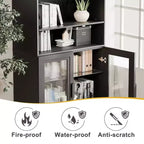 Buffet d'appoint en bois 41*31*16, meuble de rangement avec étagères réglables pour cuisine, chambre, salon, salle à manger