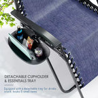 Lot de 2 chaises Nestl Zéro Gravité, Chaises de Camping Inclinables, Chaises Pliantes d'Extérieur avec Oreiller et Plateau Porte-Gobelet