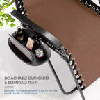 Lot de 2 chaises Nestl Zéro Gravité, Chaises de Camping Inclinables, Chaises Pliantes d'Extérieur avec Oreiller et Plateau Porte-Gobelet